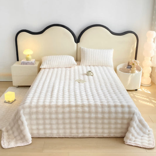 Ownkoti Textured Faux Rabbit Fur Coverlet - image 1