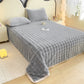 Ownkoti Textured Faux Rabbit Fur Coverlet - Grey - Sheet with 2PCS Pillowcases - King - image 12