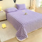 Ownkoti Textured Faux Rabbit Fur Coverlet - Purple - Sheet with 2PCS Pillowcases - King - image 10