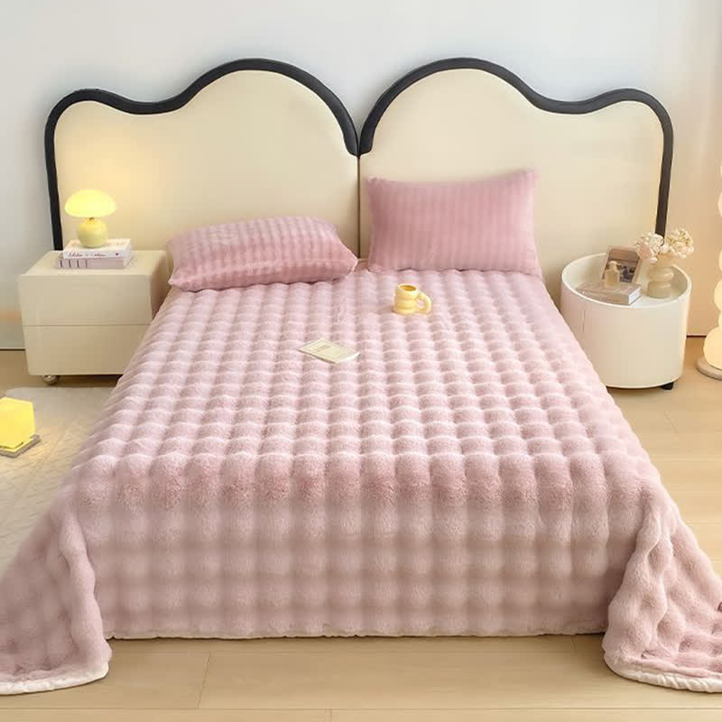 Ownkoti Textured Faux Rabbit Fur Coverlet - image 7