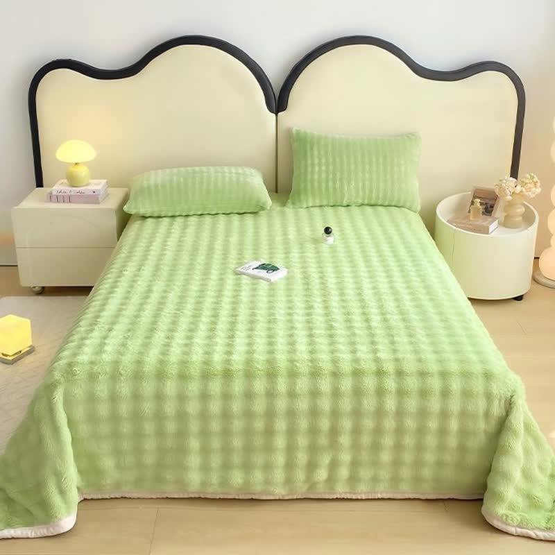 Ownkoti Textured Faux Rabbit Fur Coverlet - image 5