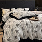 Ownkoti Butterfly Ruffled Plush Bedding Set(4PCS) - image 4