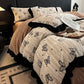 Ownkoti Butterfly Ruffled Plush Bedding Set(4PCS) - Brown - King - image 9