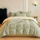 Cozy Thick Embossed Fleece Bedding Set (4PCS)  - Green - Bedding Set(4PCS) - King - image 14