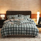 Classic Plaid Cozy Thick Bedding Set (4PCS)  - Cyan - Bedding Set(4PCS) - King - image 31