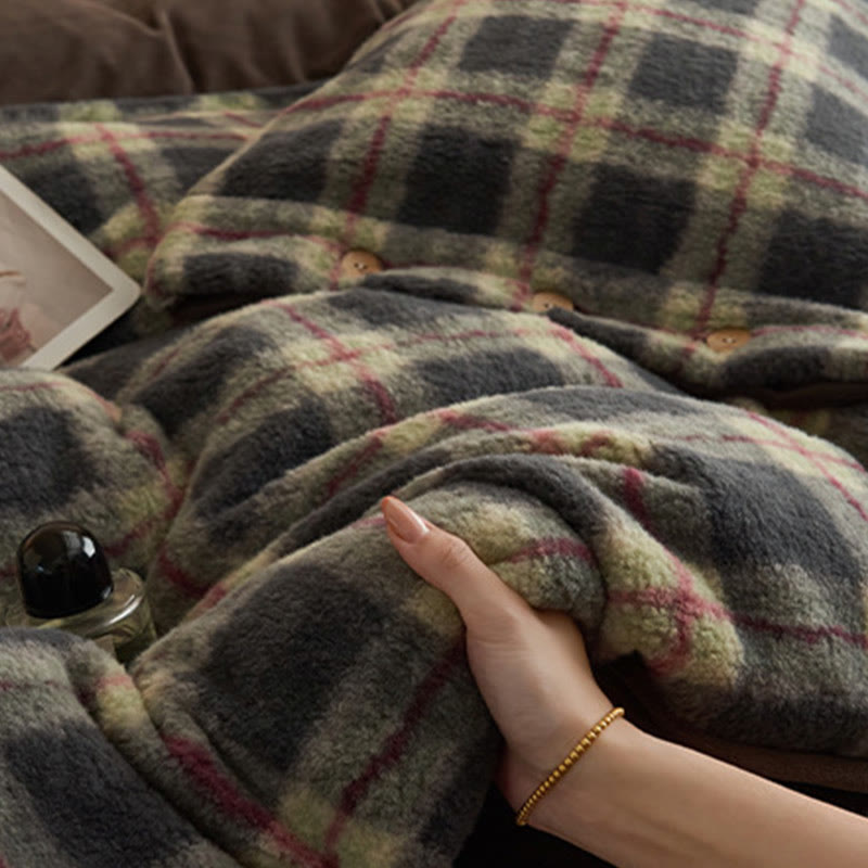 Classic Plaid Cozy Thick Bedding Set (4PCS)  - image 10