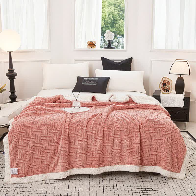 Ownkoti Plaid Jacquard Plush Throw Blanket - image 10