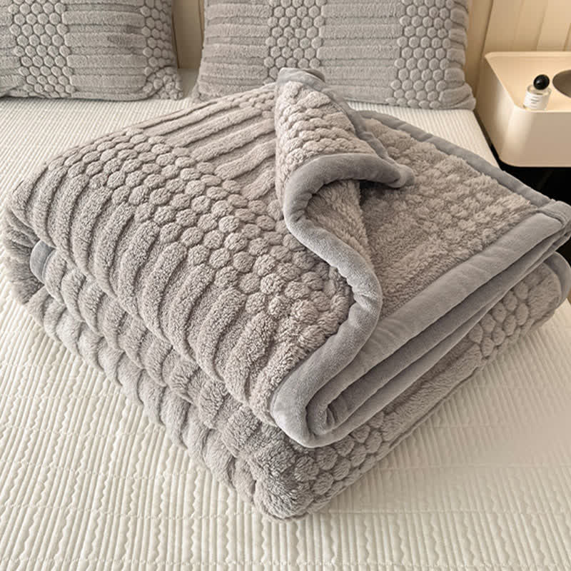 Ownkoti Geometric textured Plush Throw Blanket - image 10