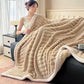 Ownkoti Geometric textured Plush Throw Blanket - Khaki - Queen - image 15