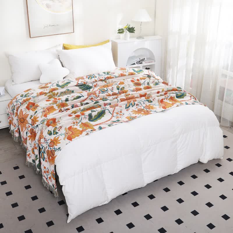 Ownkoti Botanical Floral Cotton Reversible Quilt - image 3