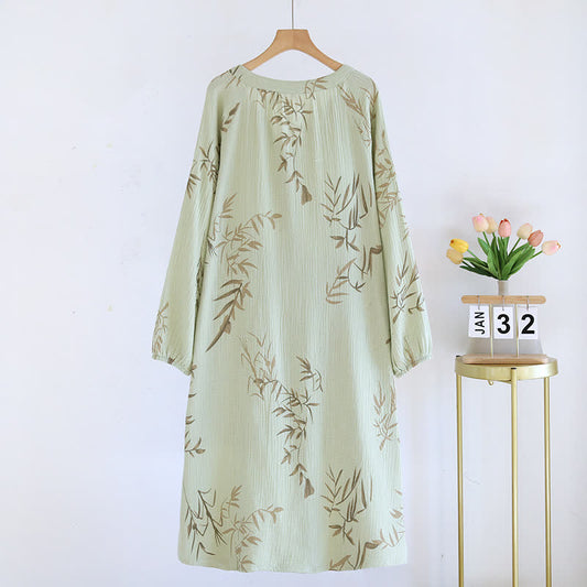 Ownkoti Bamboo Cotton Gauze Button Nightdress - image 1
