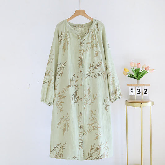 Ownkoti Bamboo Cotton Gauze Button Nightdress - XL - image 0