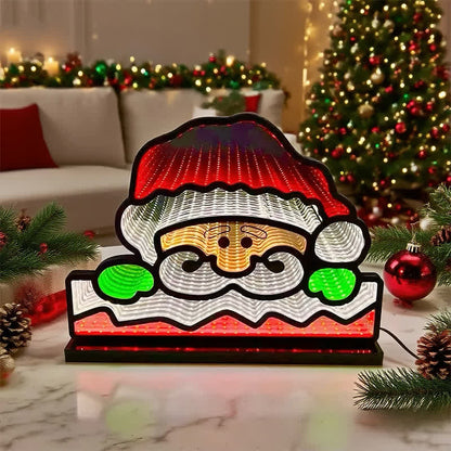 Ownkoti 3D Santa Face Christmas Night Lamp - 2PCS - 2"W x 12"L x 9"H - image 0