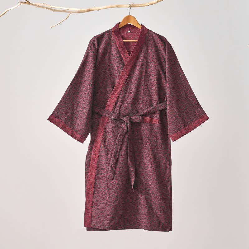Ownkoti Christmas-inspired Cotton Gauze Kimono Robe - image 2