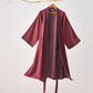 Ownkoti Christmas-inspired Cotton Gauze Kimono Robe - Red - XL - image 8