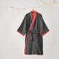 Ownkoti Minimalist Solid Cotton Gauze Kimono Robe - image 2