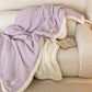Ownkoti Bow Sherpa Reversible Throw Blanket - Light Purple - Queen - image 18