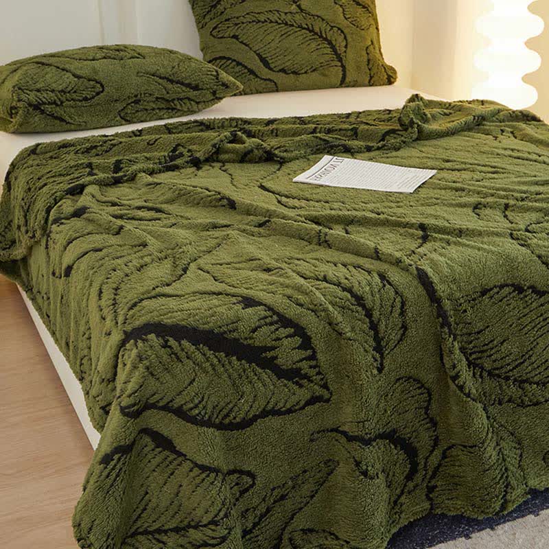 Ownkoti Banana Leaf Jacquard Throw Blanket - image 2
