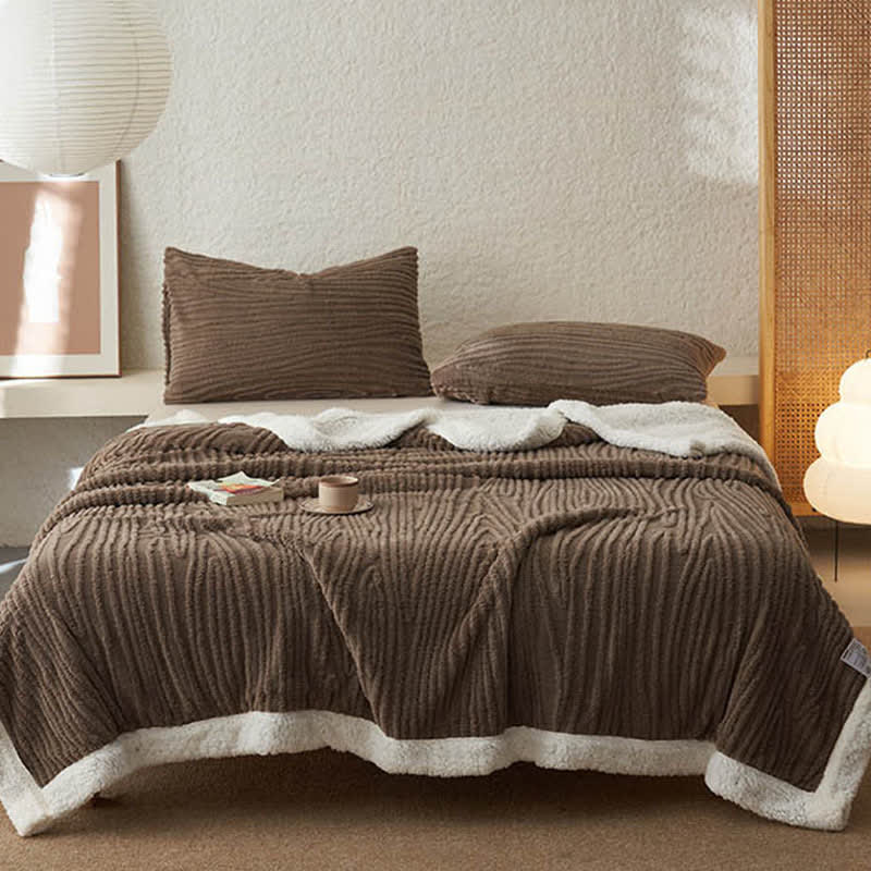 Ownkoti Tree Pattern Jacquard Sherpa Blanket - image 11