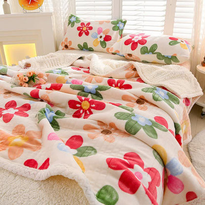 Ownkoti Colorful Floral Reversible Throw Blanket - Queen - image 0