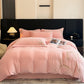 Ownkoti Elegant Ginkgo Leaf Plush Bedding Set(4PCS) - Pink - King - image 9