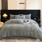 Ownkoti Elegant Ginkgo Leaf Plush Bedding Set(4PCS) - Grey - King - image 11