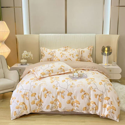 Ownkoti Harvest-inspired Ginkgo Cotton Bedding Set(4PCS) - King - image 0
