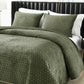 Ownkoti Minimalist Solid Color Quilted Coverlet Set - image 2