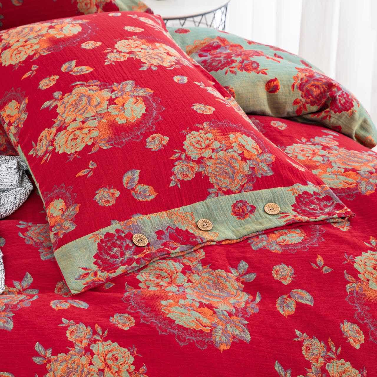 Ownkoti Luxurious Flower Pure Cotton Gauze Bedding(4PCS) - image 5