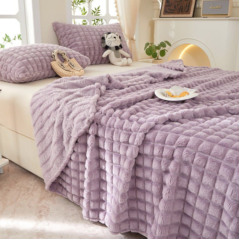 Plaid Thick Warm Throw Blanket - image 3