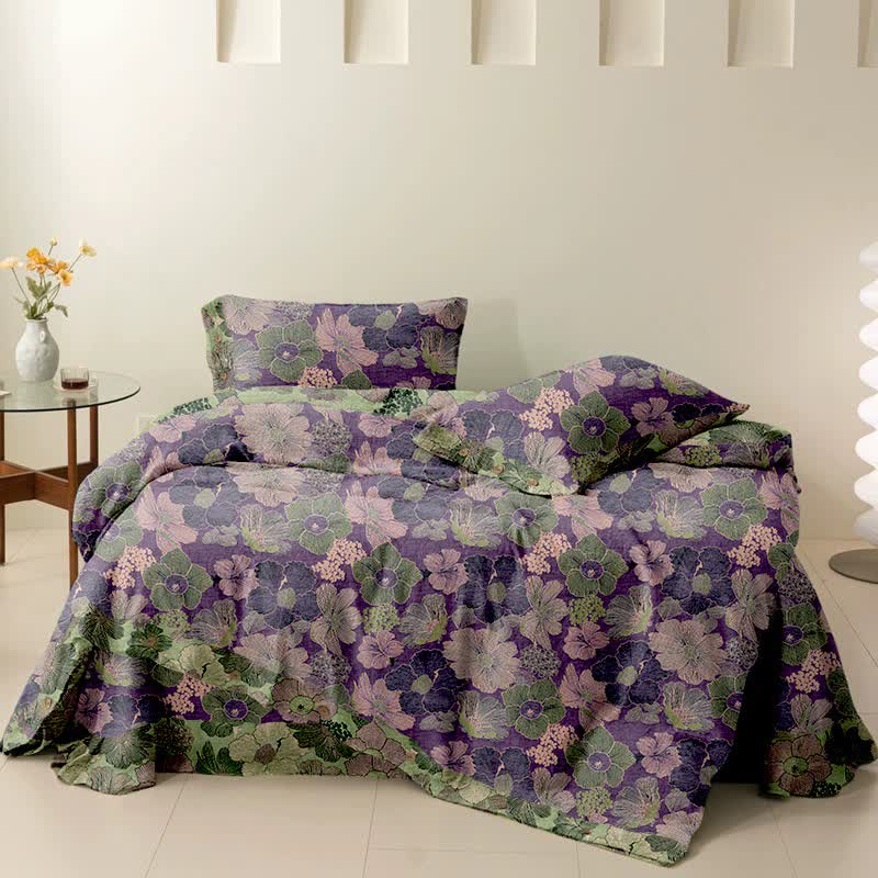 Ownkoti Peach Blossom Cotton Reversible Bedding Set(4PCS) - image 1