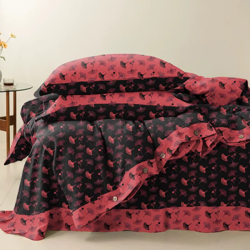 Ownkoti Timeless Ginkgo Cotton Gauze Bedding Set(4PCS) - image 2