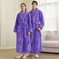 Luxury Double-Layer Fleece Long Robe - image 2