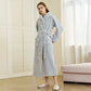Luxury Double-Layer Fleece Long Robe - Blue - Women: 3XL - image 17
