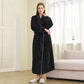Luxury Double-Layer Fleece Long Robe - Black - Women: 3XL - image 12