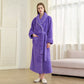 Luxury Double-Layer Fleece Long Robe - Purple - Women: 3XL - image 16