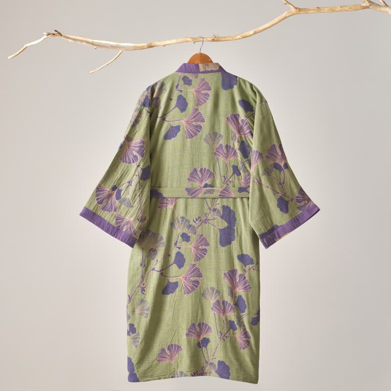 Ownkoti Cotton Gauze Ginkgo Kimono Robe - image 19