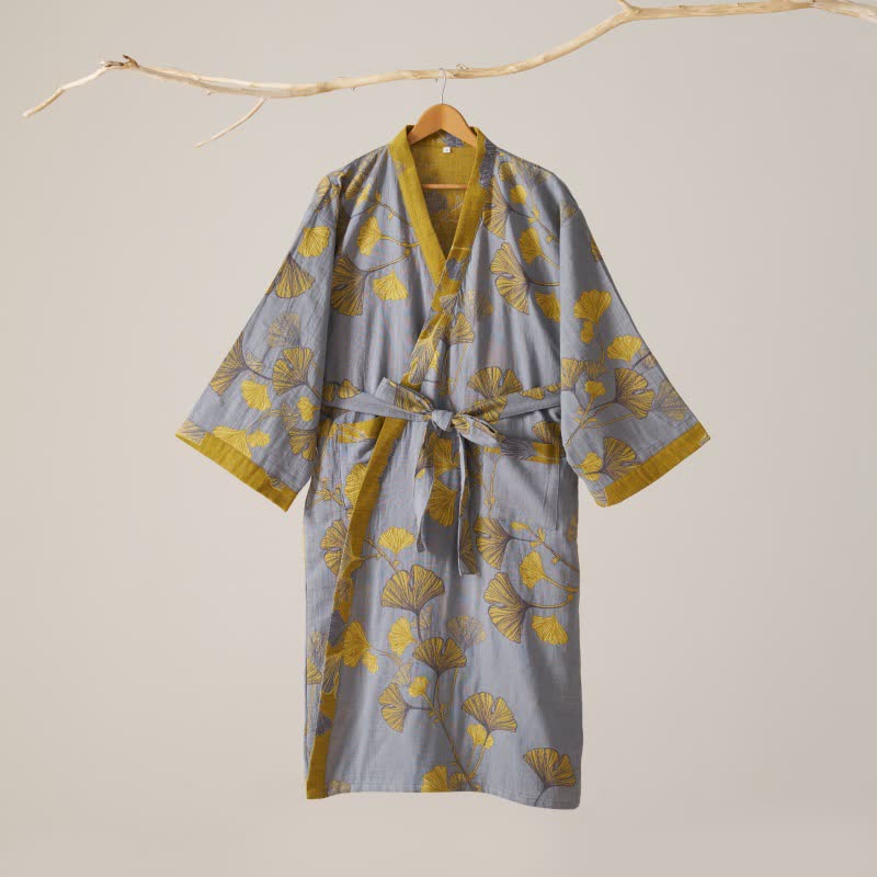 Ownkoti Cotton Gauze Ginkgo Kimono Robe - image 33