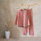 Pomegranate Flower Cotton Jacquard Vintage Yarn-dyed Pajama Set - image 13