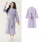 Ownkoti Simple Solid Color Quilted Robe - Purple - 2XL - image 13