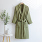 Ownkoti Unisex Cotton Solid Color Robe - image 3