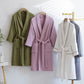 Ownkoti Unisex Cotton Solid Color Robe - image 1