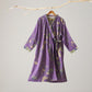 Ginkgo Leaf Hanfu Inspired Cotton Nightdress - Purple - XL - image 20