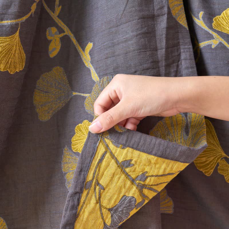 Ginkgo Leaf Hanfu Inspired Cotton Nightdress - image 13