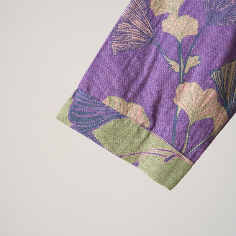 Ownkoti Ginkgo Leaf Hanfu Inspired Cotton Nightdress - image 24