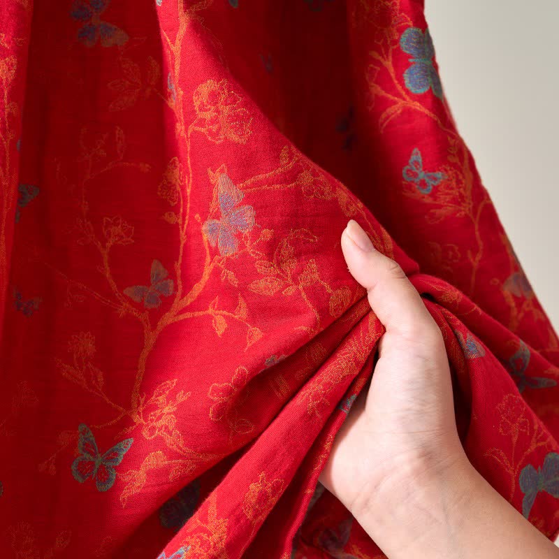 Ownkoti Vintage Butterfly Hanfu Inspired Cotton Nightdress - image 3