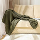Ownkoti Simple Solid Color Knitted Blanket - Army Green - 59"W x 79"L - image 13