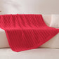 Ownkoti Solid Striped Textured Knitted Blanket - image 1