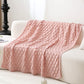 Ownkoti Solid Textured Knit Throw Blanket - image 4