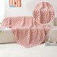 Ownkoti Solid Textured Knit Throw Blanket - image 2